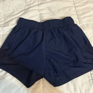 navy athletic works shorts, size S